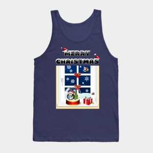 Christmas Magic Window Cute Cartoon Gift T-Shirt Tank Top